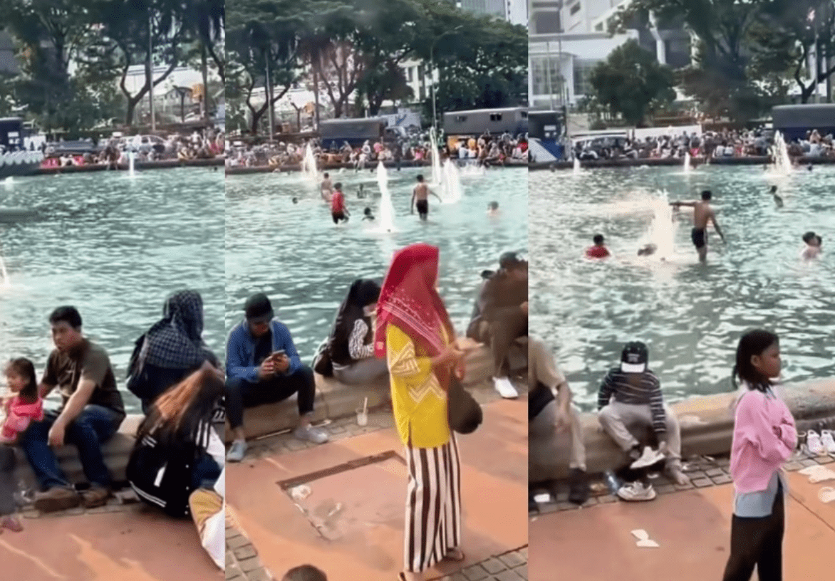 Viral Anak-Anak Nyemplung di Kolam Air Mancur Thamrin: Bahaya Ada Listrik Lho!