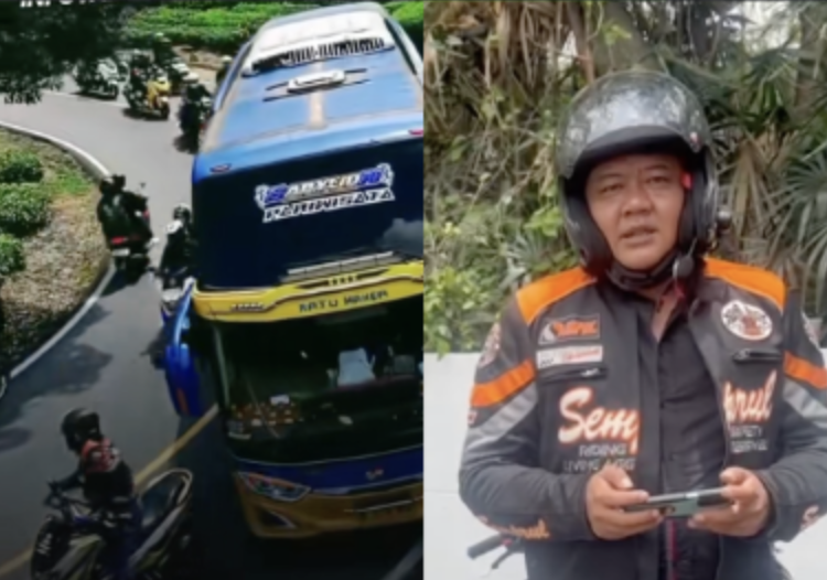 Viral Nekat Stop Bus Demi Nyalip di Tikungan Ciwidey, Pengendara NMAX Minta Maaf