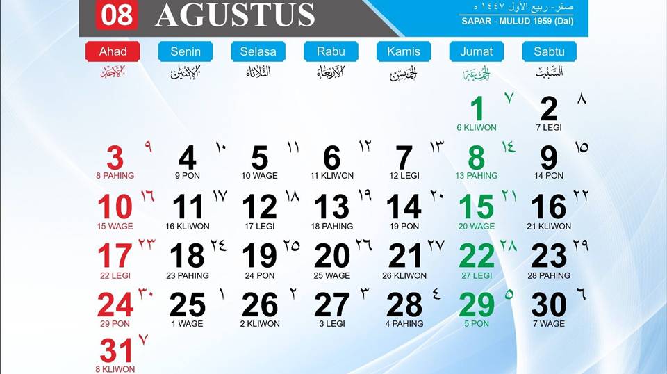 Kalender Jawa Weton Rabu Pahing 13 Agustus 2025: Cobalah Olahraga Buat Redam Emosi
